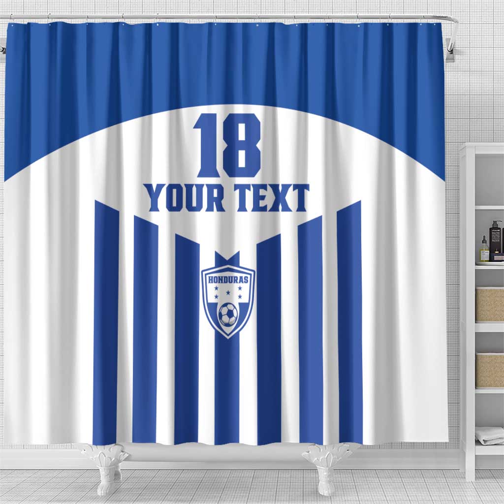 Custom Honduras Football Shower Curtain Los Catrachos Sporty Style - Wonder Print Shop
