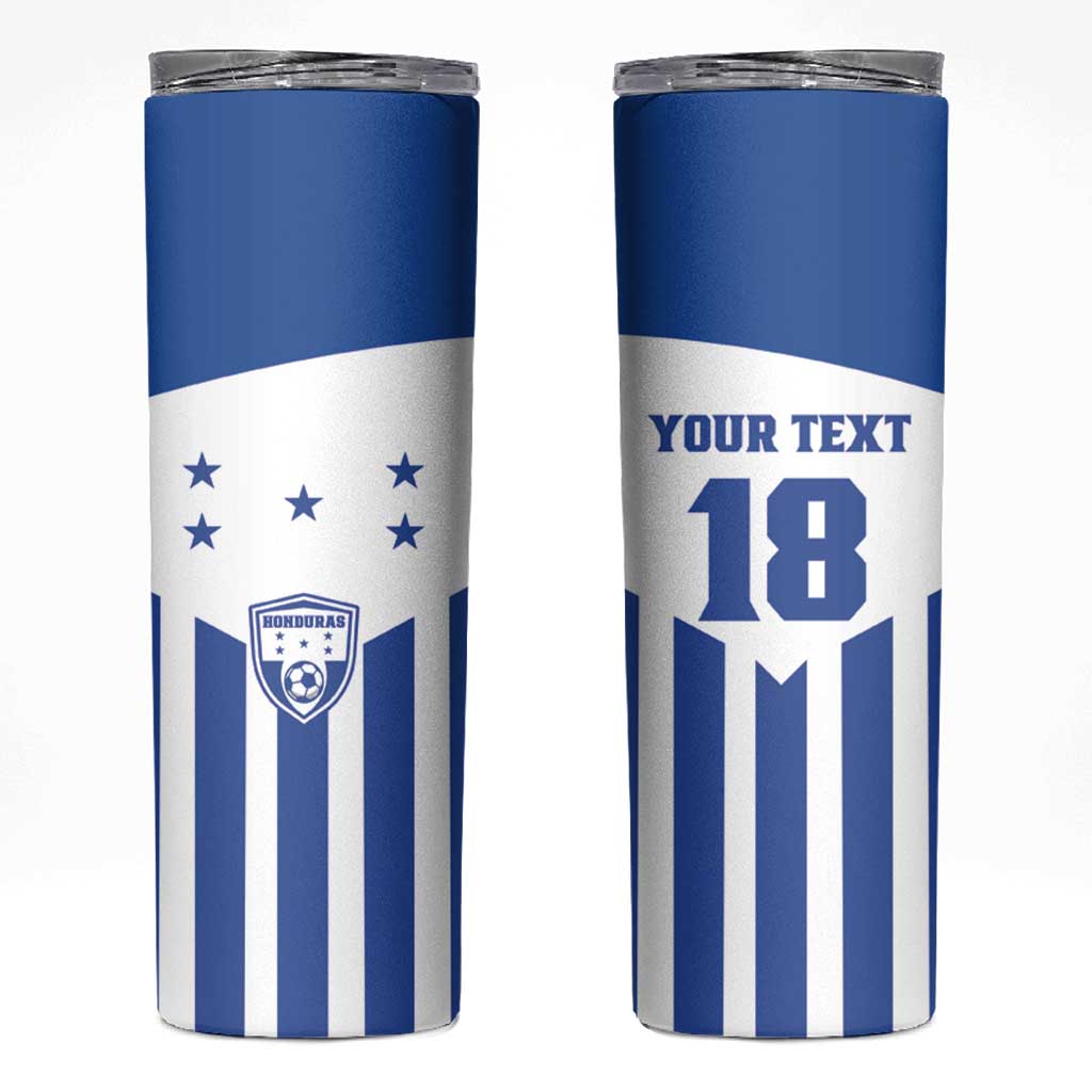 Custom Honduras Football Skinny Tumbler Los Catrachos Sporty Style - Wonder Print Shop