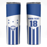 Custom Honduras Football Skinny Tumbler Los Catrachos Sporty Style - Wonder Print Shop