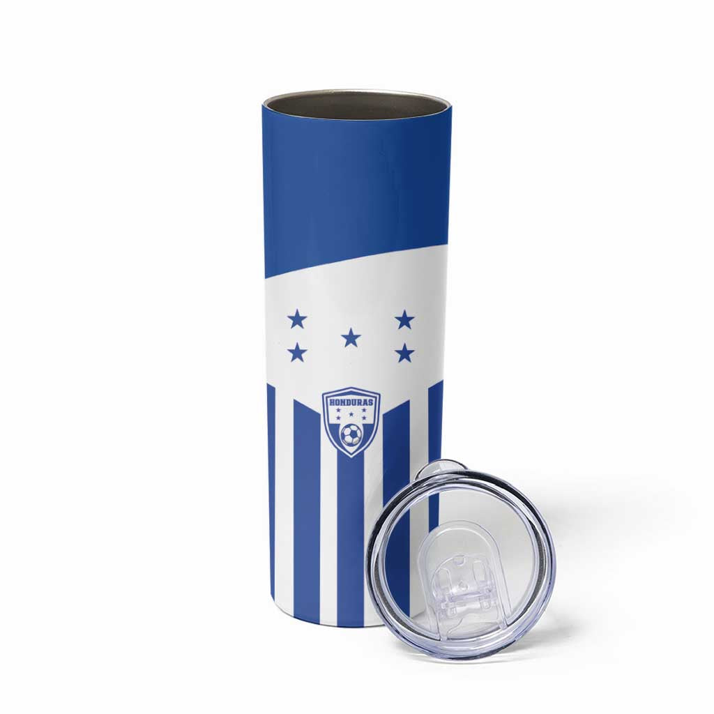 Custom Honduras Football Skinny Tumbler Los Catrachos Sporty Style - Wonder Print Shop