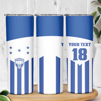 Custom Honduras Football Skinny Tumbler Los Catrachos Sporty Style - Wonder Print Shop