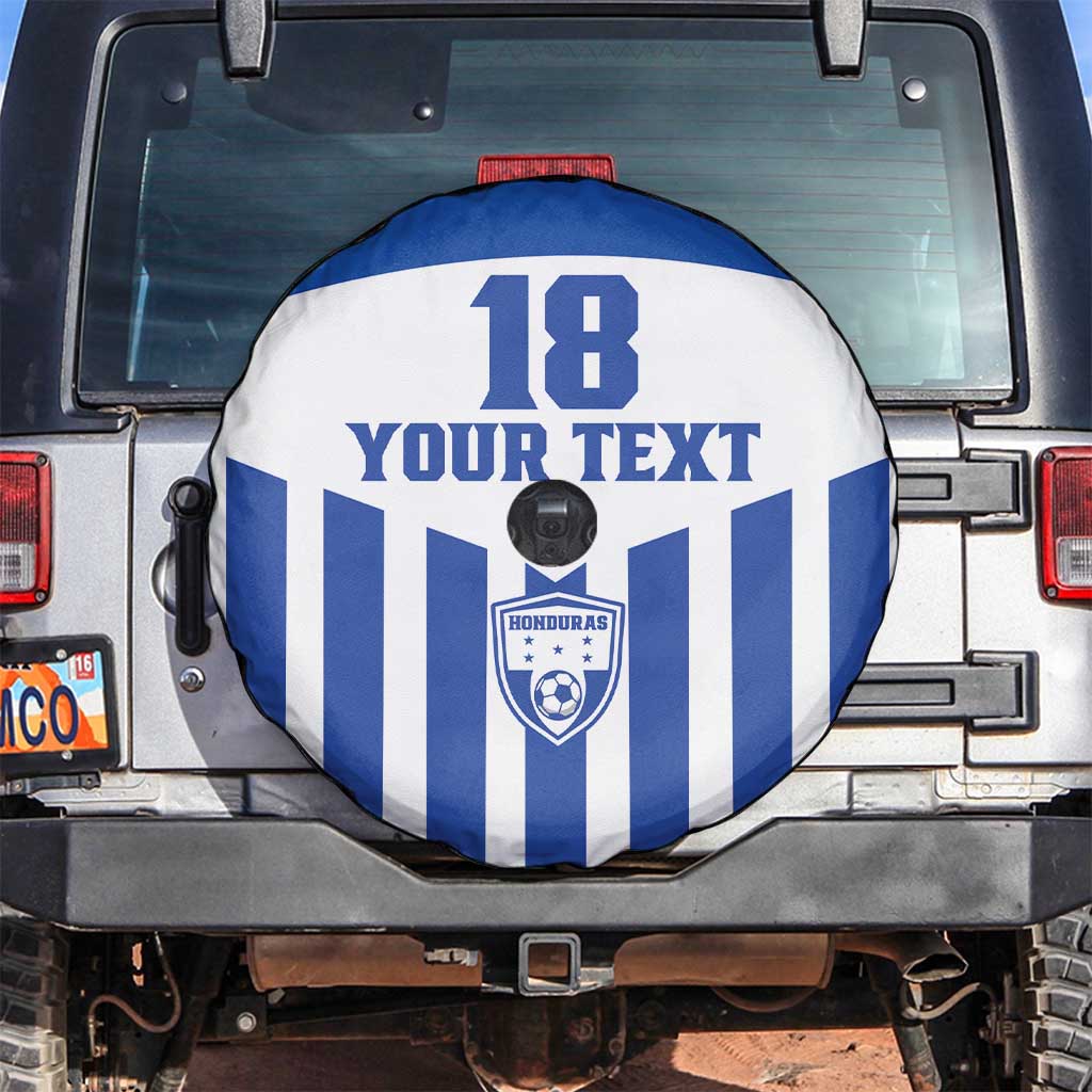 Custom Honduras Football Spare Tire Cover Los Catrachos Sporty Style - Wonder Print Shop