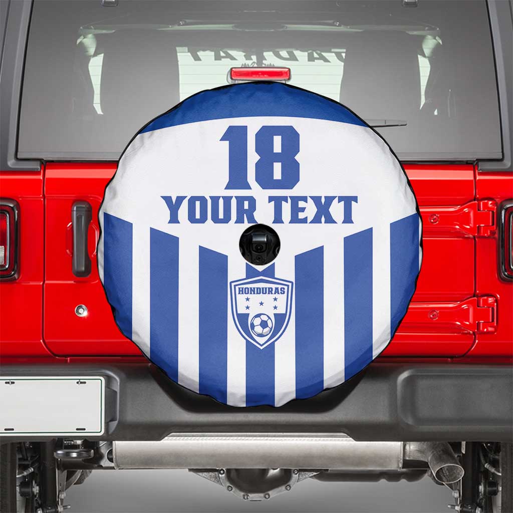 Custom Honduras Football Spare Tire Cover Los Catrachos Sporty Style - Wonder Print Shop