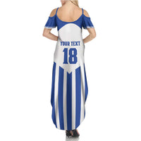 Custom Honduras Football Summer Maxi Dress Los Catrachos Sporty Style - Wonder Print Shop