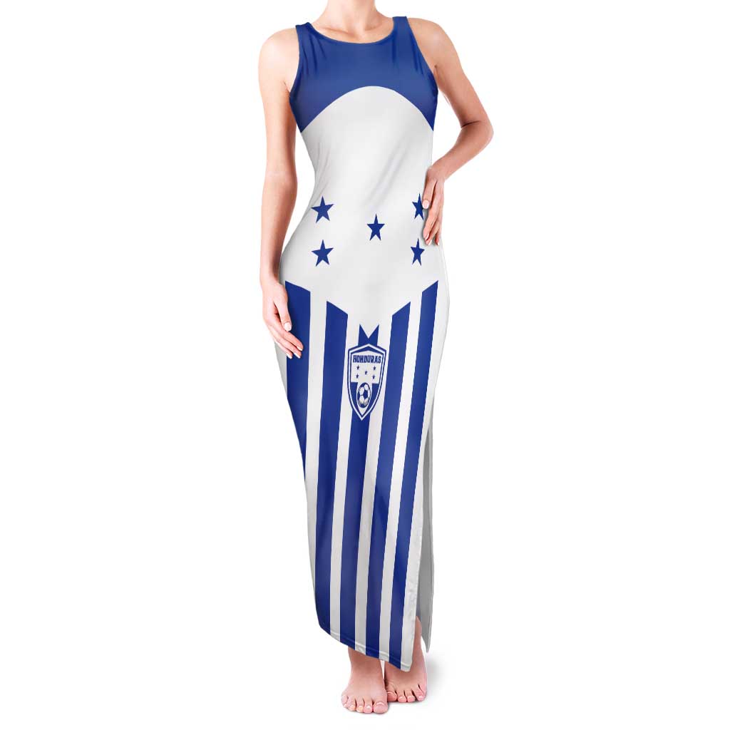 Custom Honduras Football Tank Maxi Dress Los Catrachos Sporty Style - Wonder Print Shop