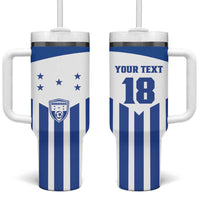 Custom Honduras Football Tumbler With Handle Los Catrachos Sporty Style - Wonder Print Shop