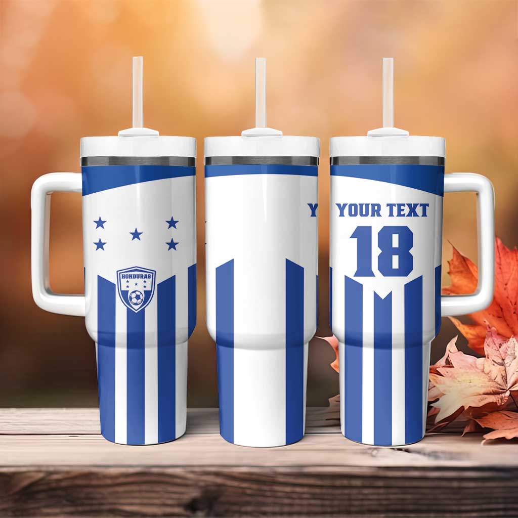 Custom Honduras Football Tumbler With Handle Los Catrachos Sporty Style - Wonder Print Shop