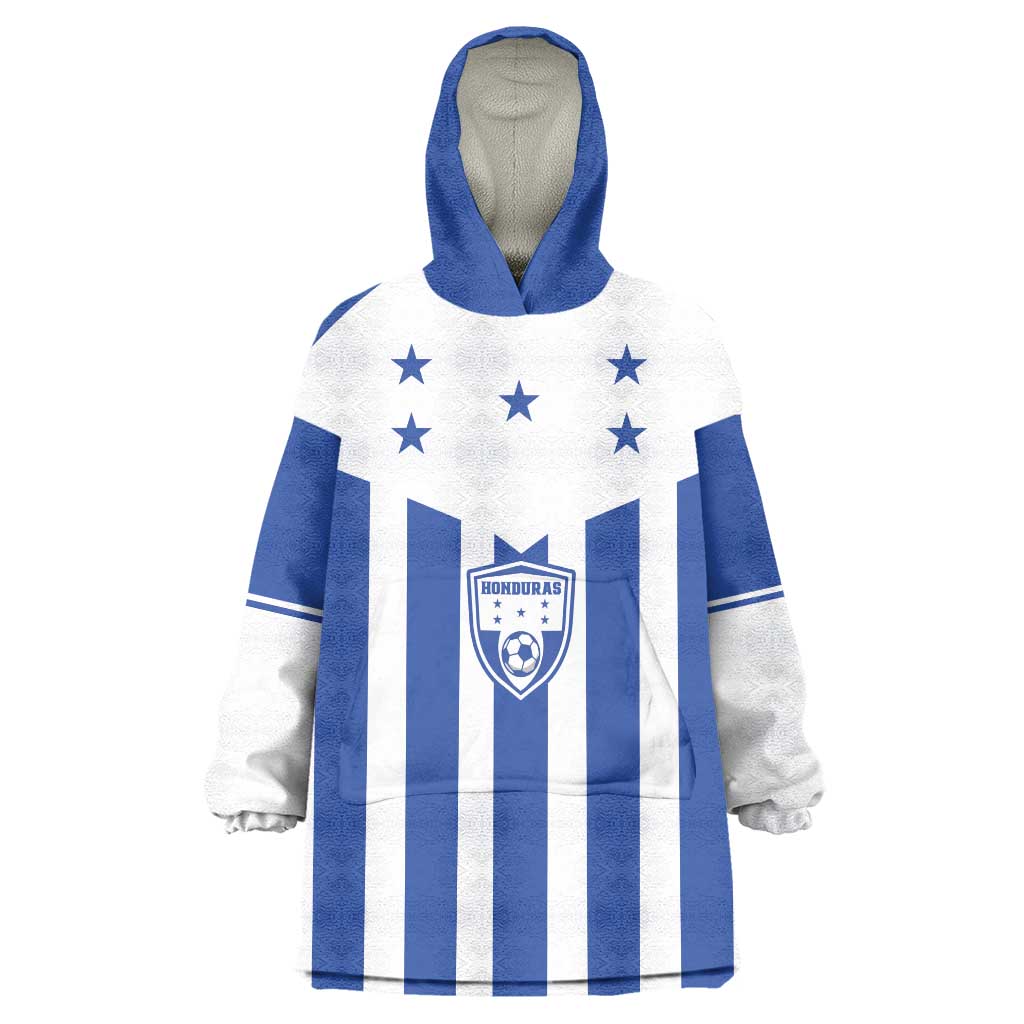 Custom Honduras Football Wearable Blanket Hoodie Los Catrachos Sporty Style - Wonder Print Shop