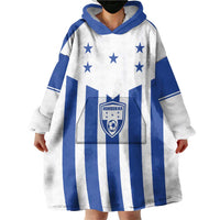 Custom Honduras Football Wearable Blanket Hoodie Los Catrachos Sporty Style - Wonder Print Shop