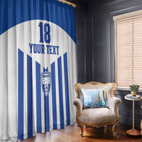 Custom Honduras Football Window Curtain Los Catrachos Sporty Style - Wonder Print Shop