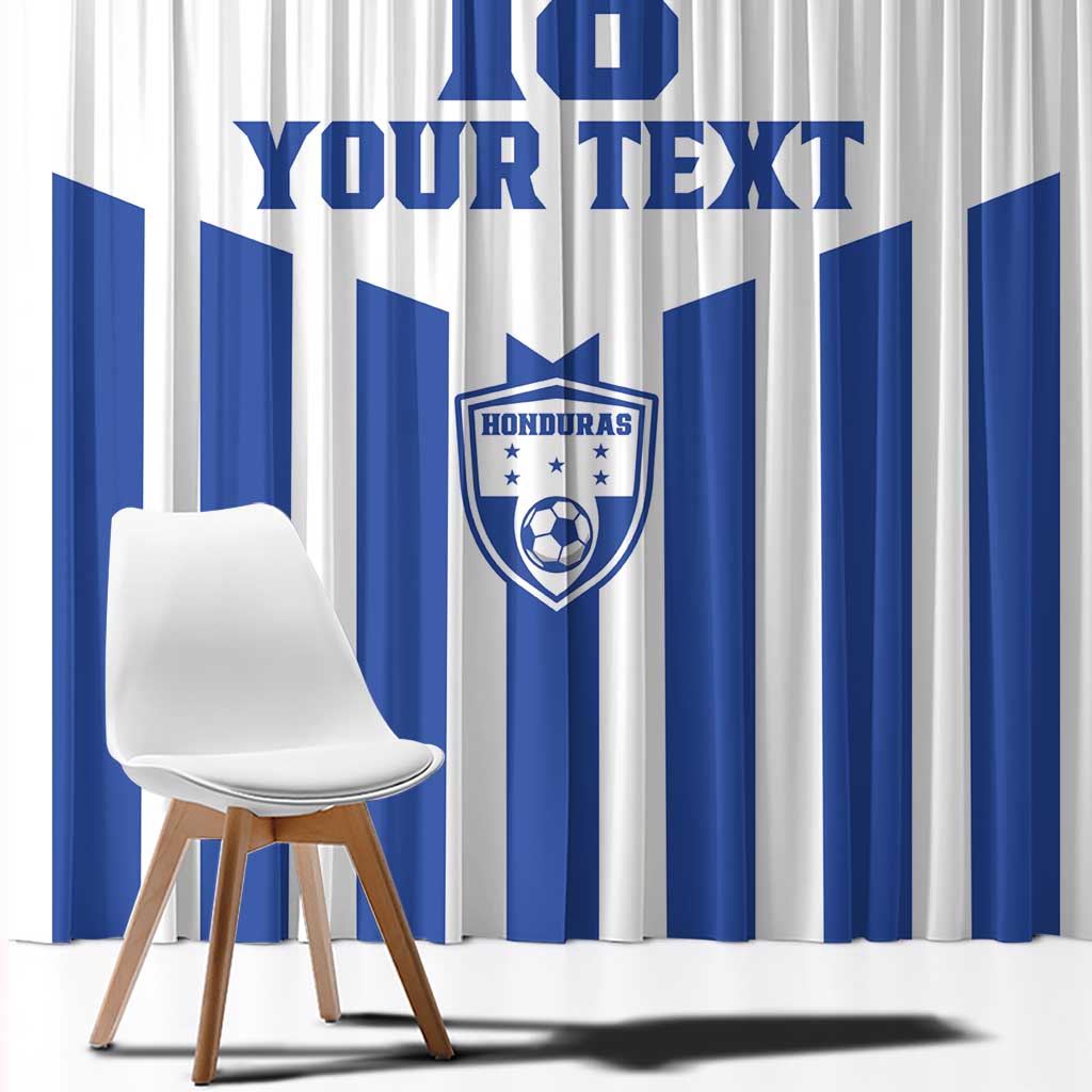 Custom Honduras Football Window Curtain Los Catrachos Sporty Style - Wonder Print Shop