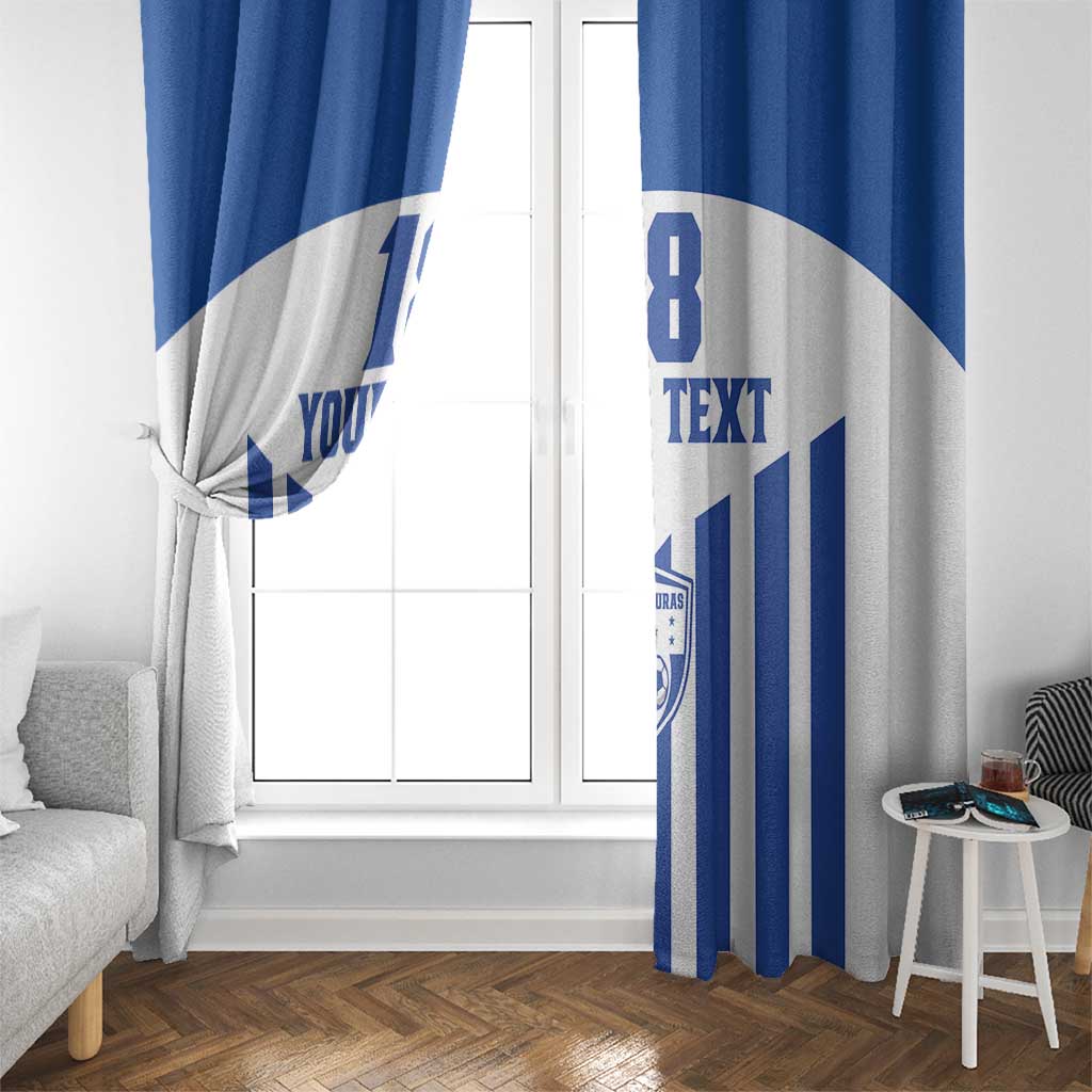 Custom Honduras Football Window Curtain Los Catrachos Sporty Style - Wonder Print Shop