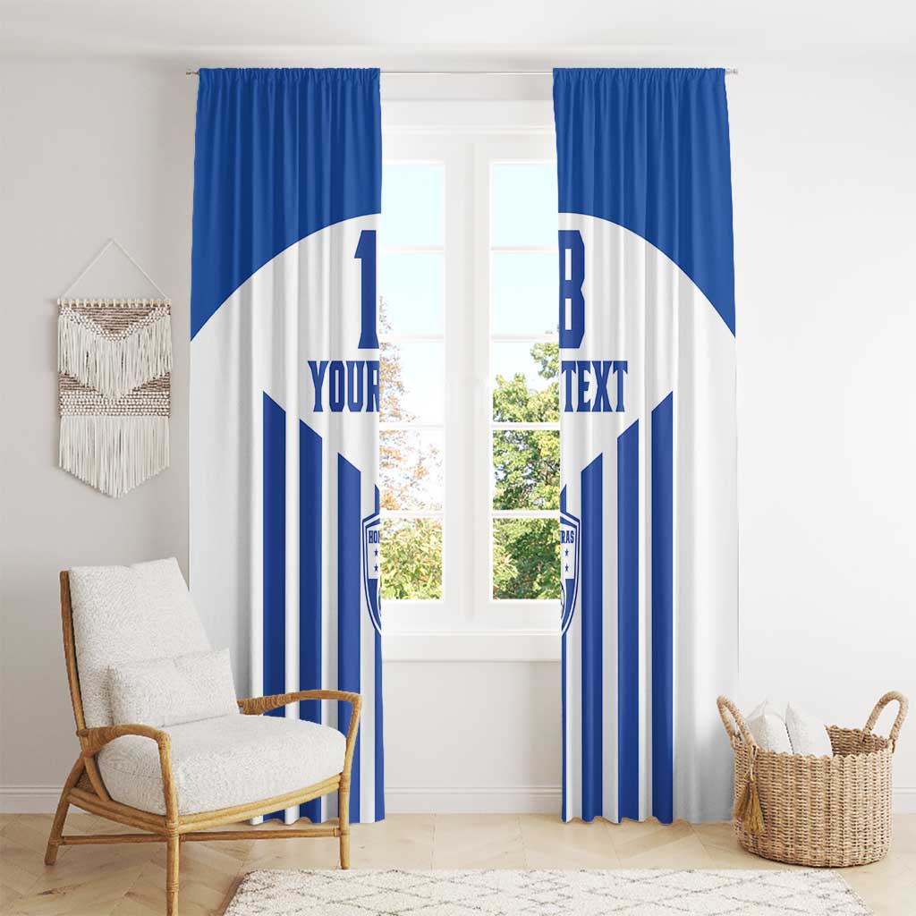 Custom Honduras Football Window Curtain Los Catrachos Sporty Style - Wonder Print Shop