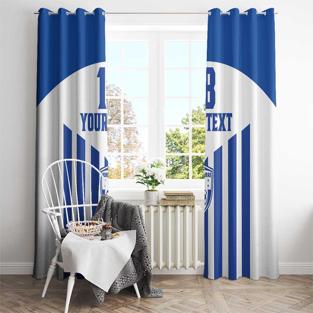 Custom Honduras Football Window Curtain Los Catrachos Sporty Style - Wonder Print Shop