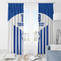 Custom Honduras Football Window Curtain Los Catrachos Sporty Style - Wonder Print Shop