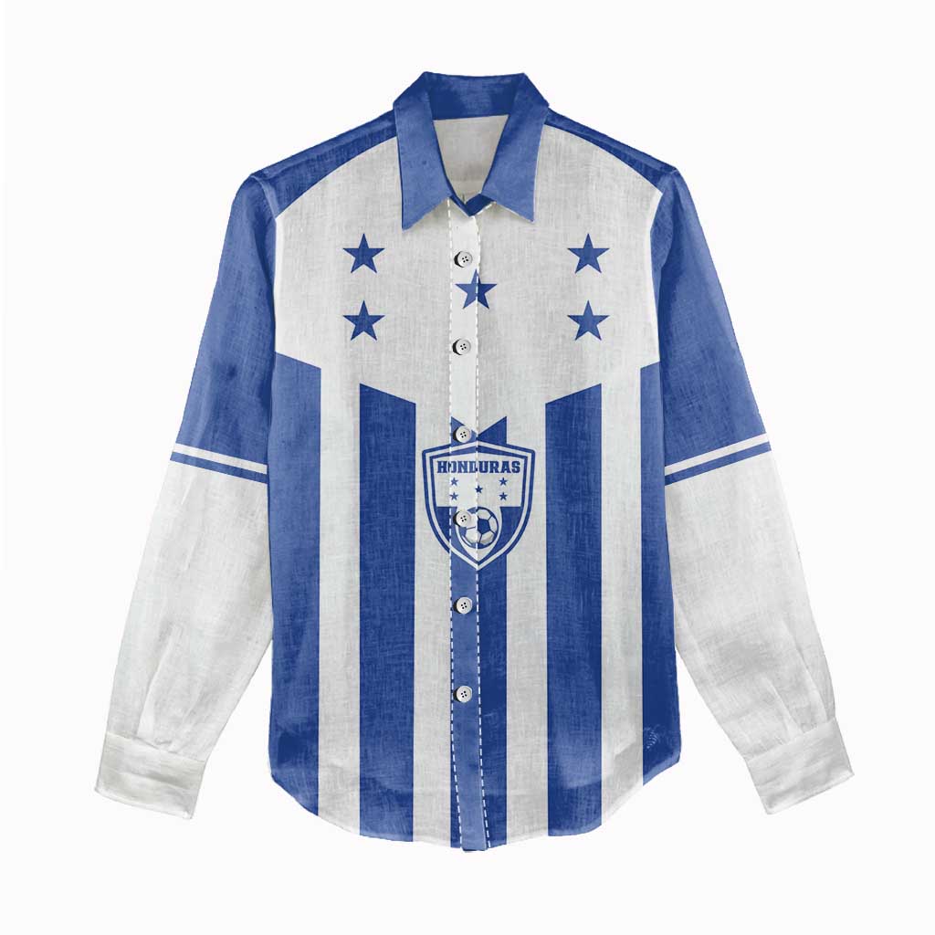 Custom Honduras Football Women Casual Shirt Los Catrachos Sporty Style - Wonder Print Shop