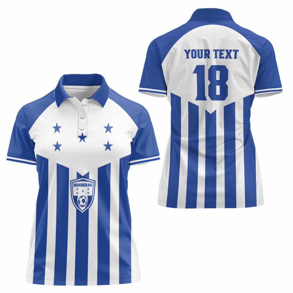 Custom Honduras Football Women Polo Shirt Los Catrachos Sporty Style - Wonder Print Shop