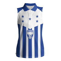 Custom Honduras Football Women Sleeveless Polo Shirt Los Catrachos Sporty Style - Wonder Print Shop