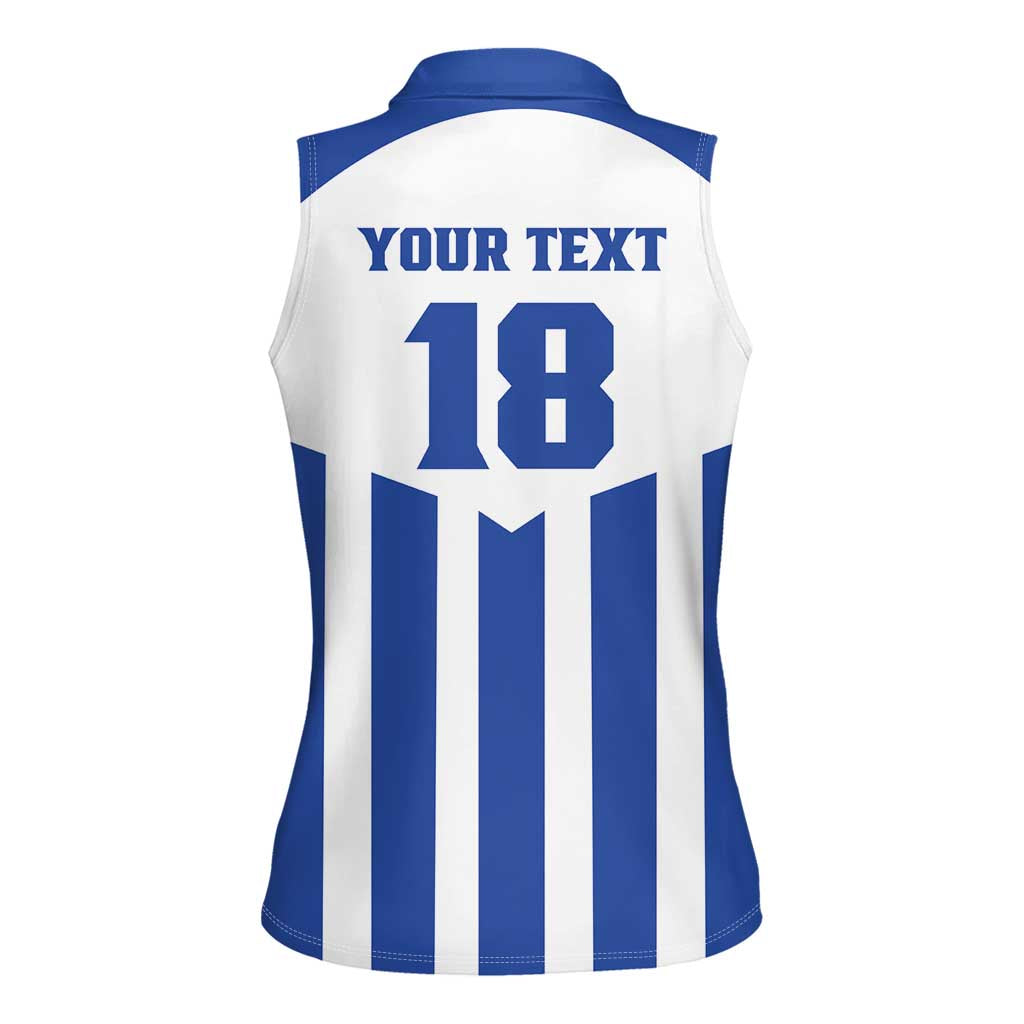 Custom Honduras Football Women Sleeveless Polo Shirt Los Catrachos Sporty Style - Wonder Print Shop