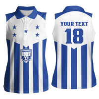 Custom Honduras Football Women Sleeveless Polo Shirt Los Catrachos Sporty Style - Wonder Print Shop