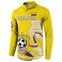 Custom Colombia Football Button Sweatshirt Go Champions Unique Style - Wonder Print Shop