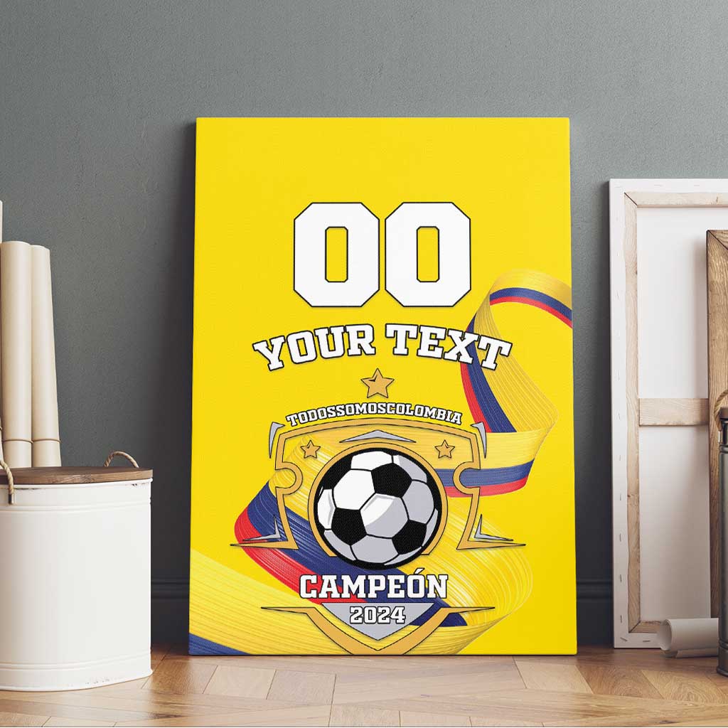 Custom Colombia Football Canvas Wall Art Go Champions Unique Style - Wonder Print Shop