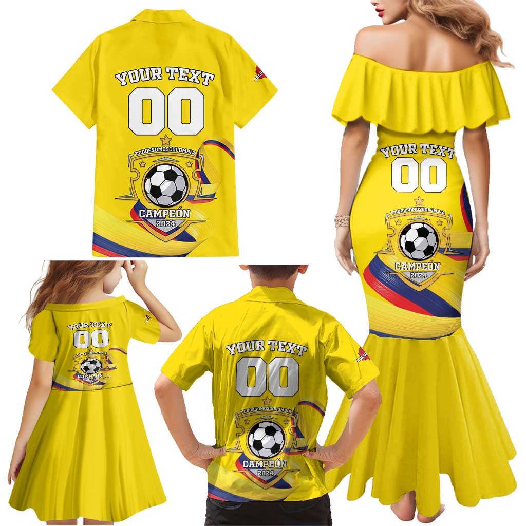 Custom Colombia Football Family Matching Mermaid Dress and Hawaiian Shirt Go Champions Unique Style - Wonder Print Shop