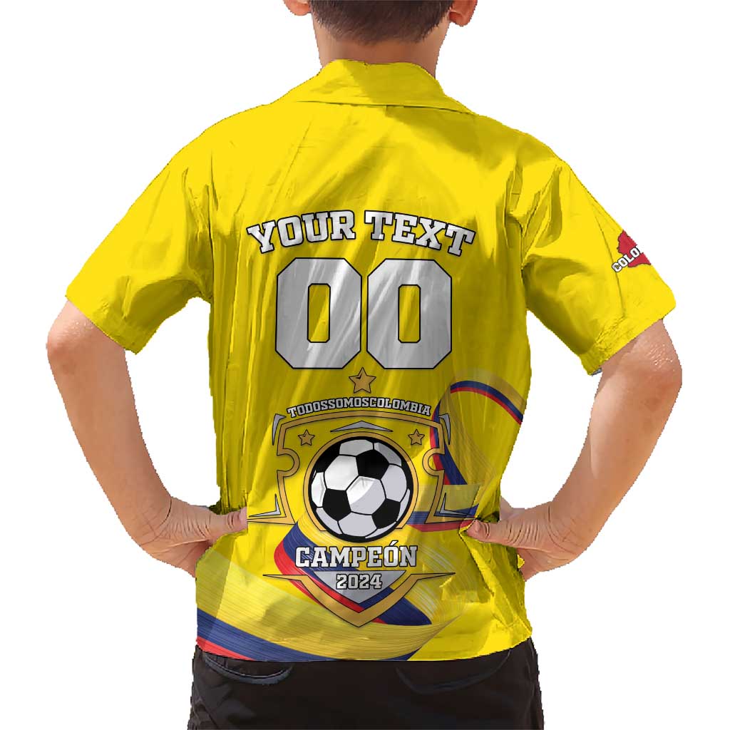 Custom Colombia Football Kid Hawaiian Shirt Go Champions Unique Style - Wonder Print Shop