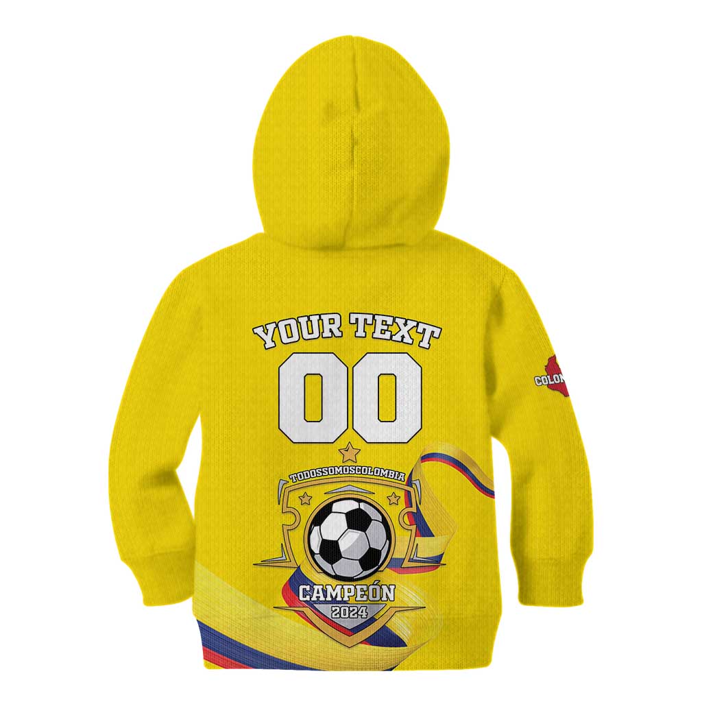 Custom Colombia Football Kid Hoodie Go Champions Unique Style - Wonder Print Shop