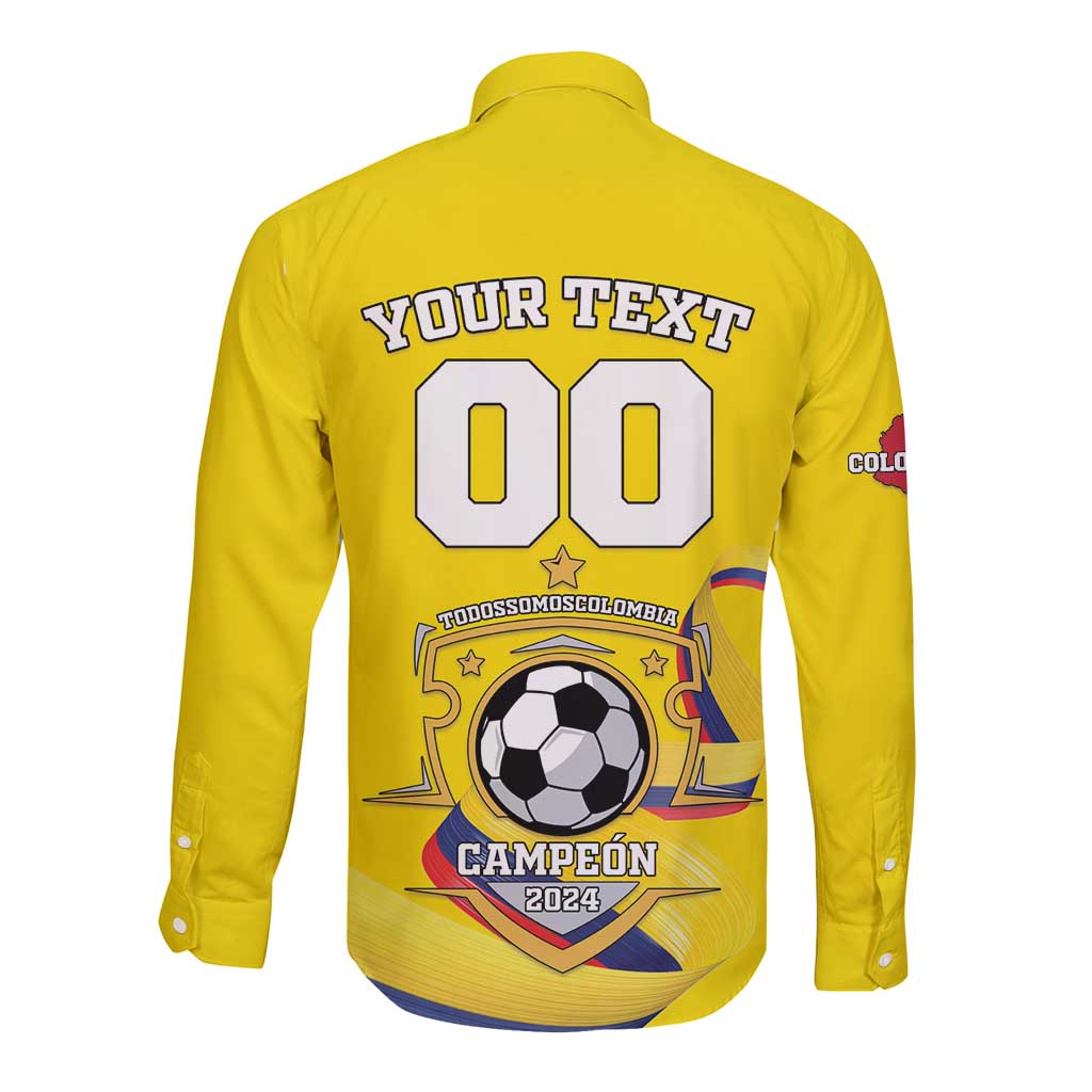 Custom Colombia Football Long Sleeve Button Shirt Go Champions Unique Style - Wonder Print Shop