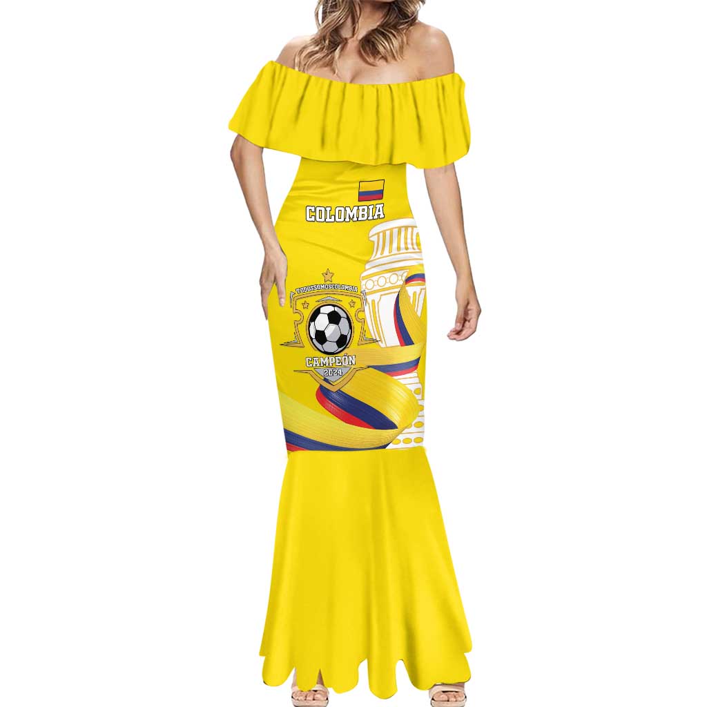 Custom Colombia Football Mermaid Dress Go Champions Unique Style - Wonder Print Shop