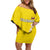 Custom Colombia Football Off Shoulder Short Dress Go Champions Unique Style - Wonder Print Shop