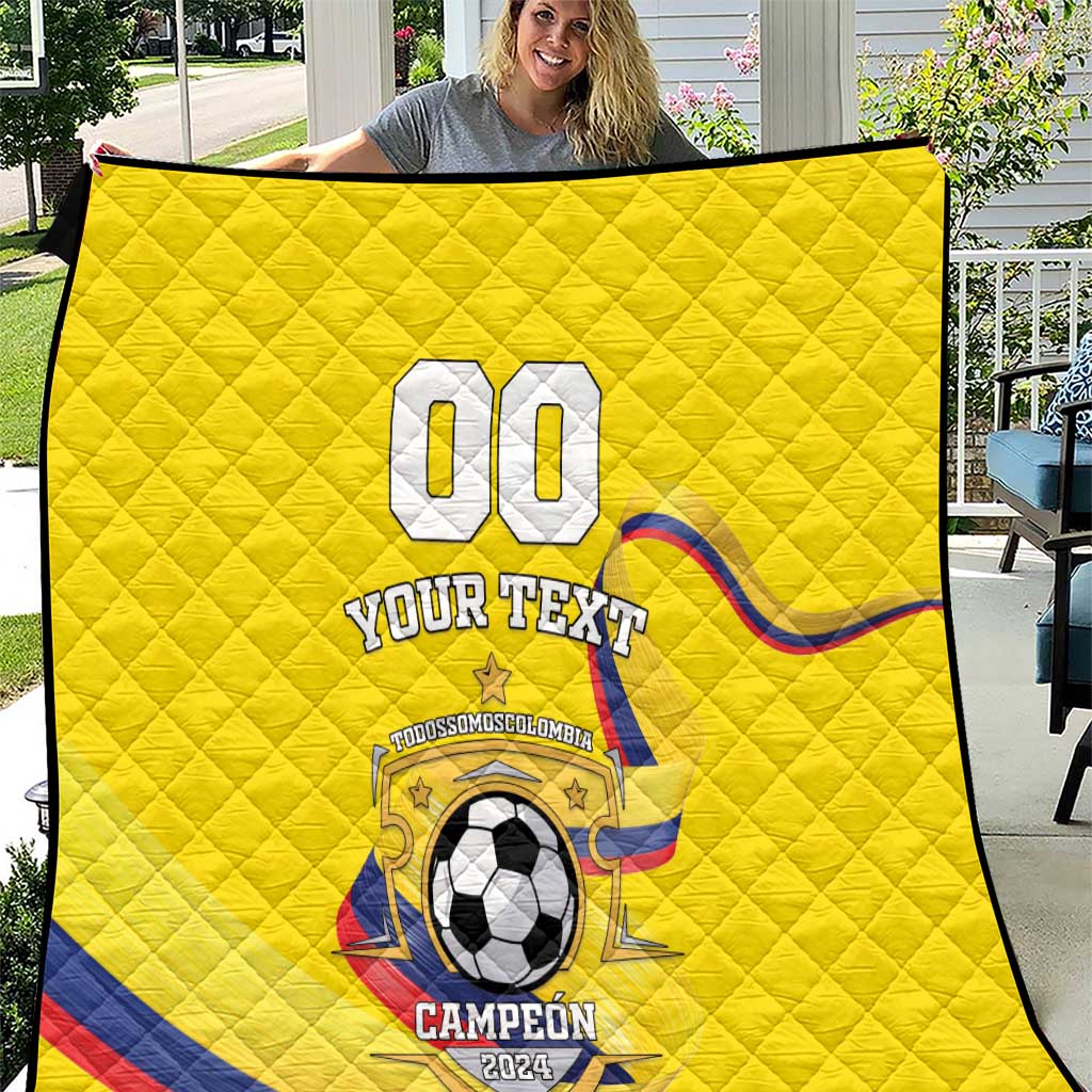 Custom Colombia Football Quilt Go Champions Unique Style - Wonder Print Shop