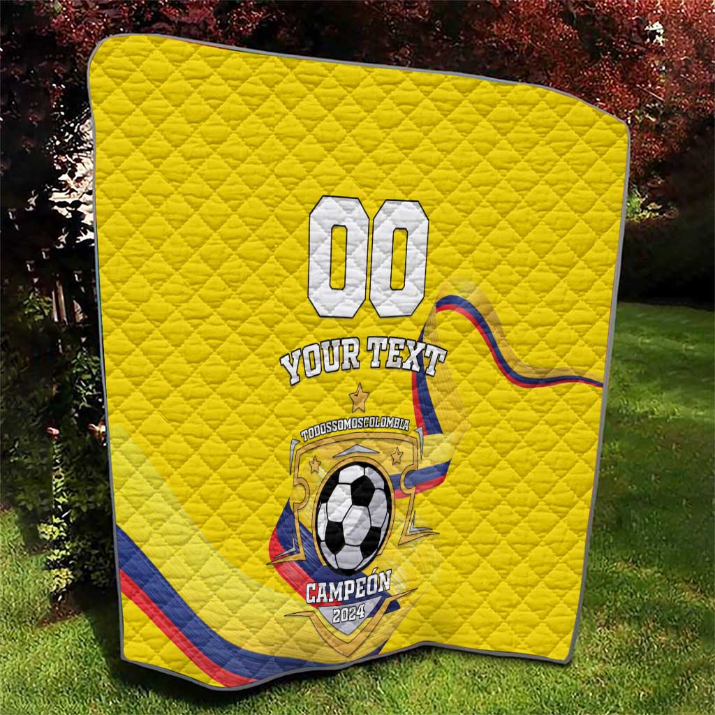 Custom Colombia Football Quilt Go Champions Unique Style - Wonder Print Shop
