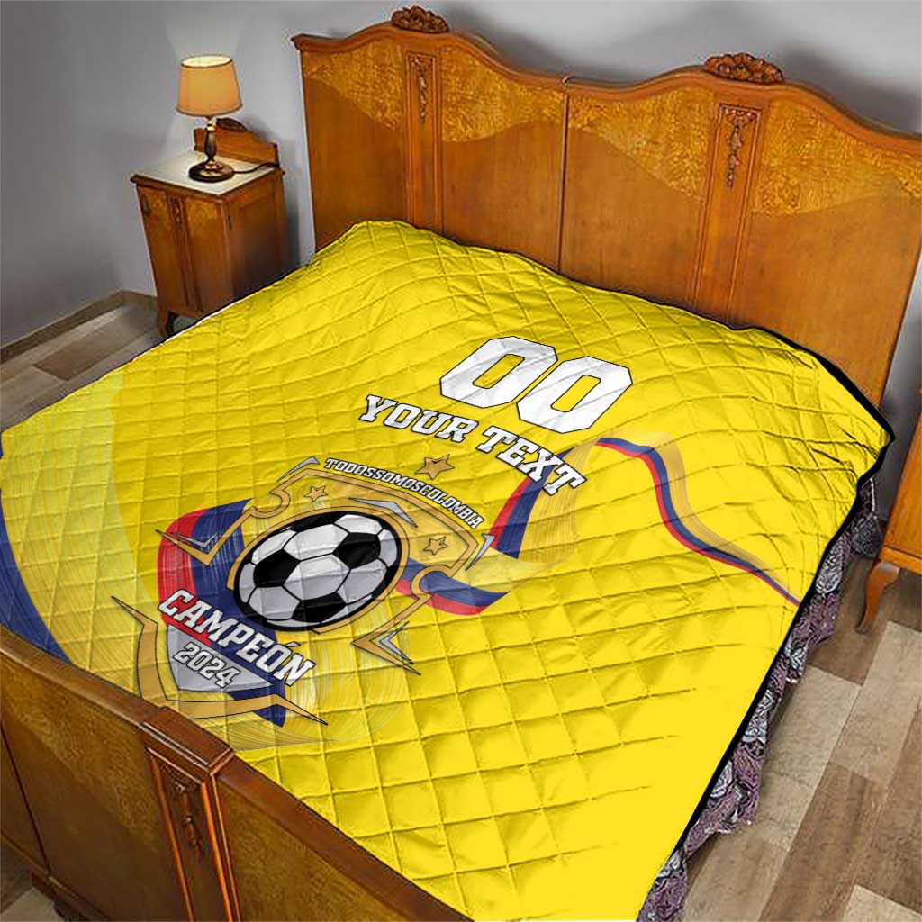 Custom Colombia Football Quilt Go Champions Unique Style - Wonder Print Shop