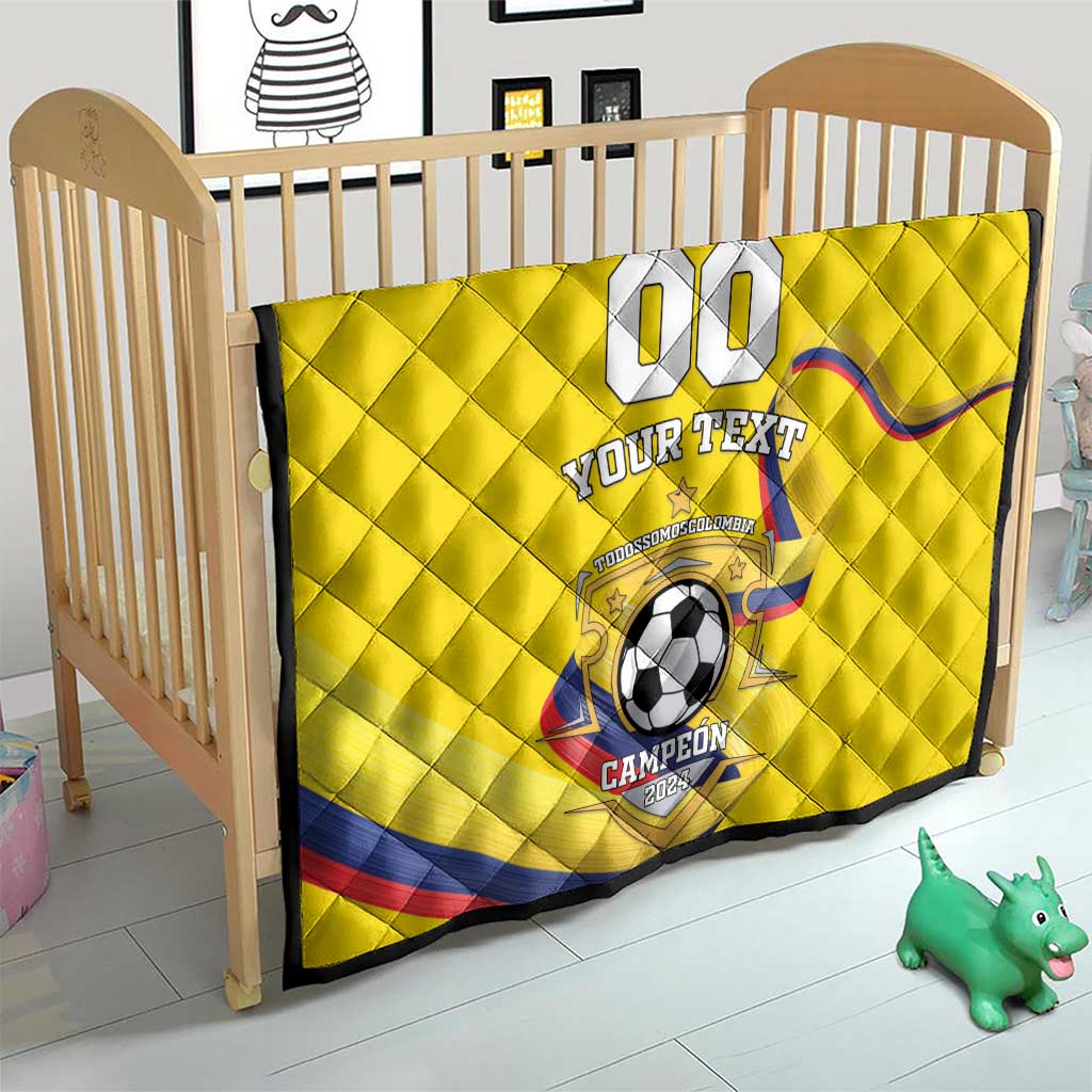 Custom Colombia Football Quilt Go Champions Unique Style - Wonder Print Shop
