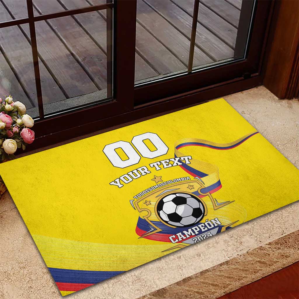 Custom Colombia Football Rubber Doormat Go Champions Unique Style - Wonder Print Shop