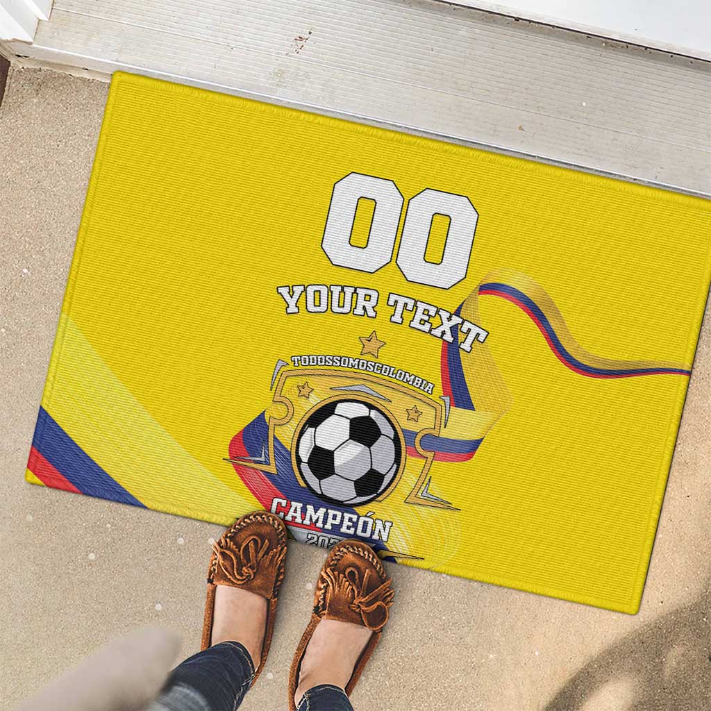 Custom Colombia Football Rubber Doormat Go Champions Unique Style - Wonder Print Shop