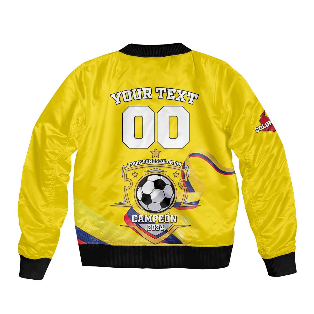 Custom Colombia Football Sleeve Zip Bomber Jacket Go Champions Unique Style - Wonder Print Shop