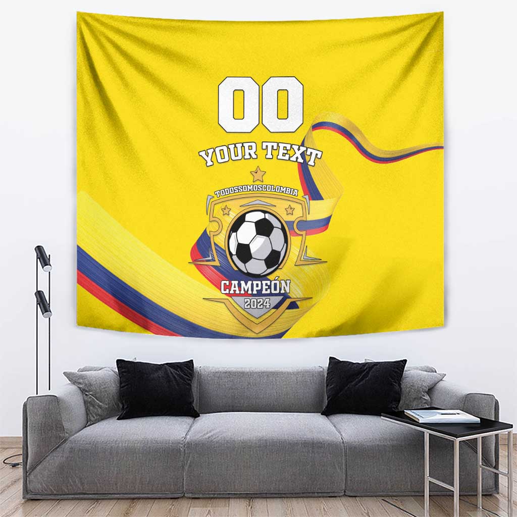 Custom Colombia Football Tapestry Go Champions Unique Style - Wonder Print Shop