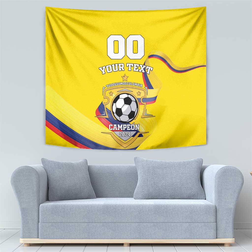 Custom Colombia Football Tapestry Go Champions Unique Style - Wonder Print Shop
