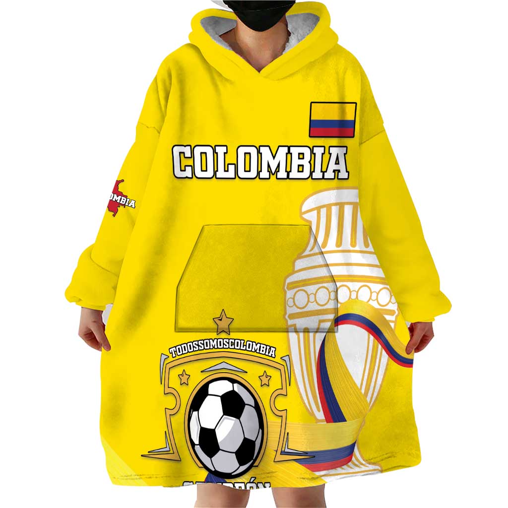 Custom Colombia Football Wearable Blanket Hoodie Go Champions Unique Style - Wonder Print Shop