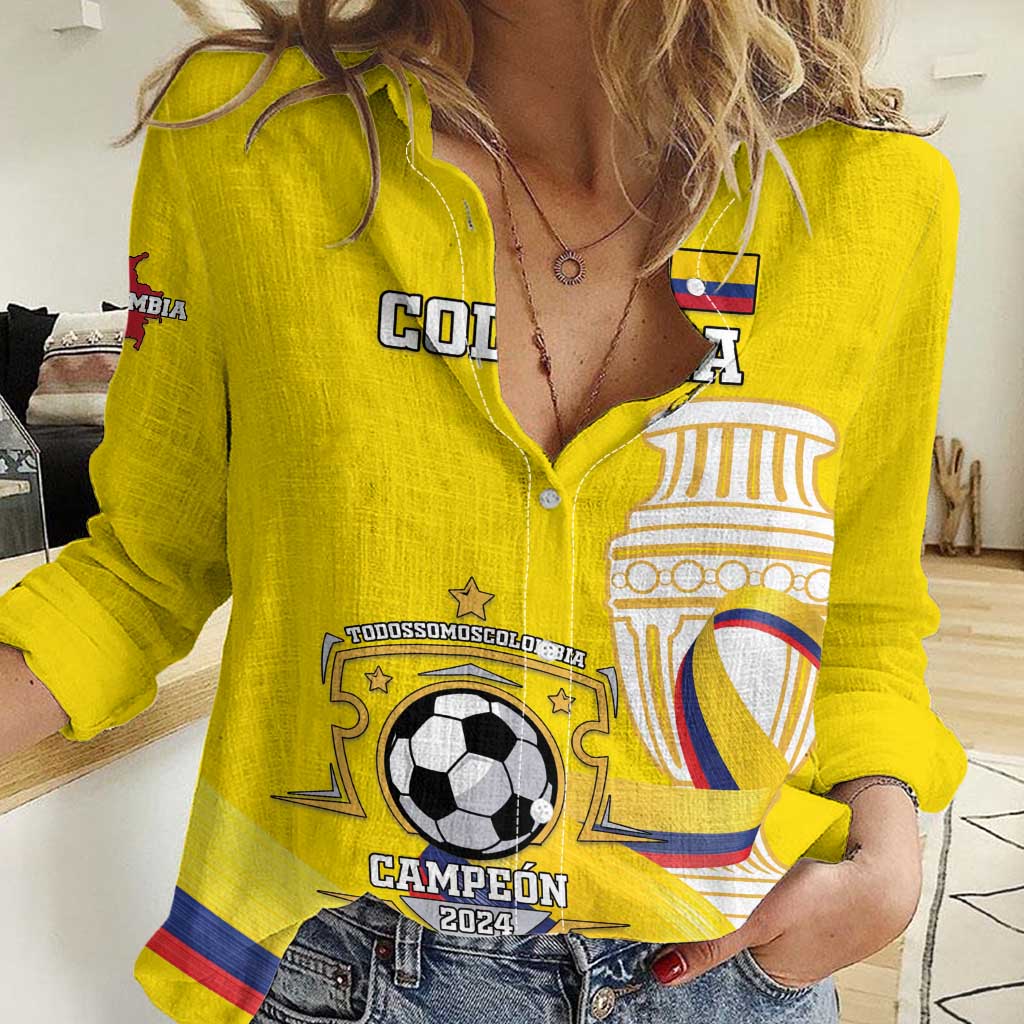 Custom Colombia Football Women Casual Shirt Go Champions Unique Style - Wonder Print Shop