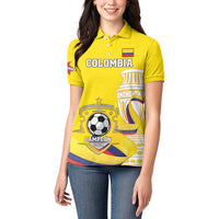 Custom Colombia Football Women Polo Shirt Go Champions Unique Style - Wonder Print Shop
