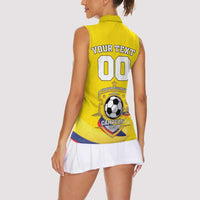 Custom Colombia Football Women Sleeveless Polo Shirt Go Champions Unique Style - Wonder Print Shop