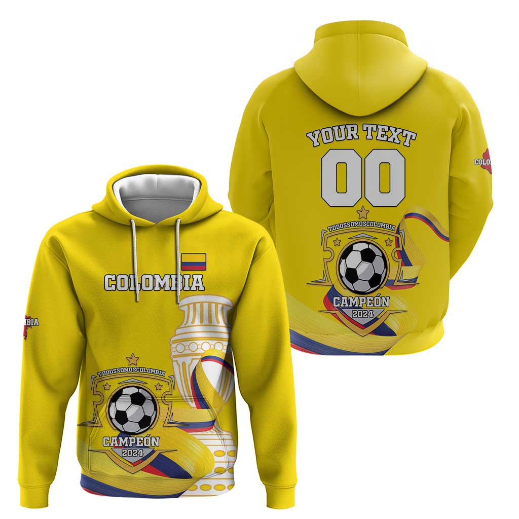 Custom Colombia Football Zip Hoodie Go Champions Unique Style - Wonder Print Shop