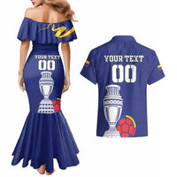 Custom Colombia Football Couples Matching Mermaid Dress and Hawaiian Shirt 2024 Copa America - Wonder Print Shop