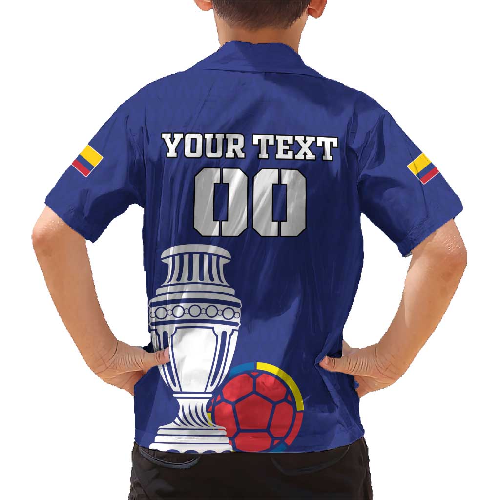 Custom Colombia Football Family Matching Short Sleeve Bodycon Dress and Hawaiian Shirt 2024 Copa America - Wonder Print Shop