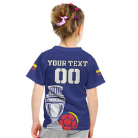Custom Colombia Football Kid T Shirt 2024 Copa America - Wonder Print Shop