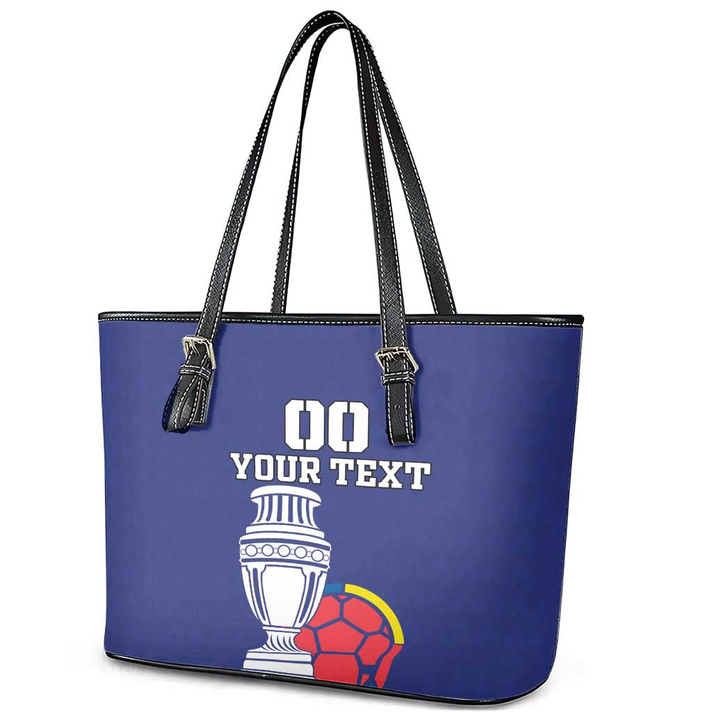 Custom Colombia Football Leather Tote Bag 2024 Copa America - Wonder Print Shop